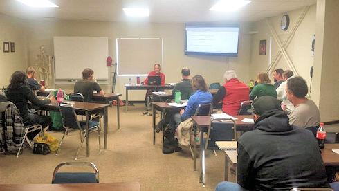 Jim Gilbreath reviewing team procedures Jim Gilbreath reviewing team procedures