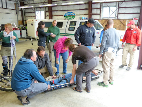 Learning how to assemble the litter Learning how to assemble the litter