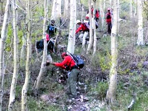 Injured hiker on Rush Creek Trail rescued via wheeled litter Injured hiker on Rush Creek Trail rescued via wheeled litter