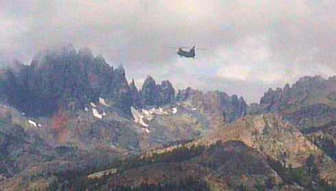 The Chinook heading in The Chinook heading in
