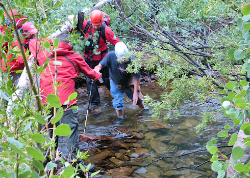 Lundy Canyon Rescue - Last few steps Lundy Canyon Rescue - Last few steps
