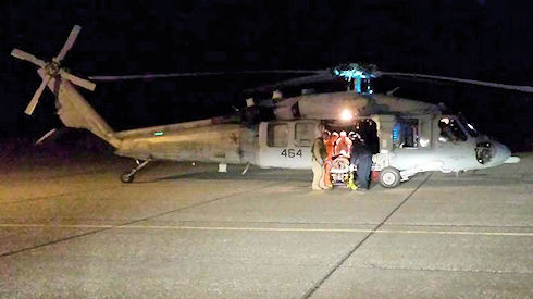 China Lake Naval Air Station helicopter delivering subject to Mammoth Airport