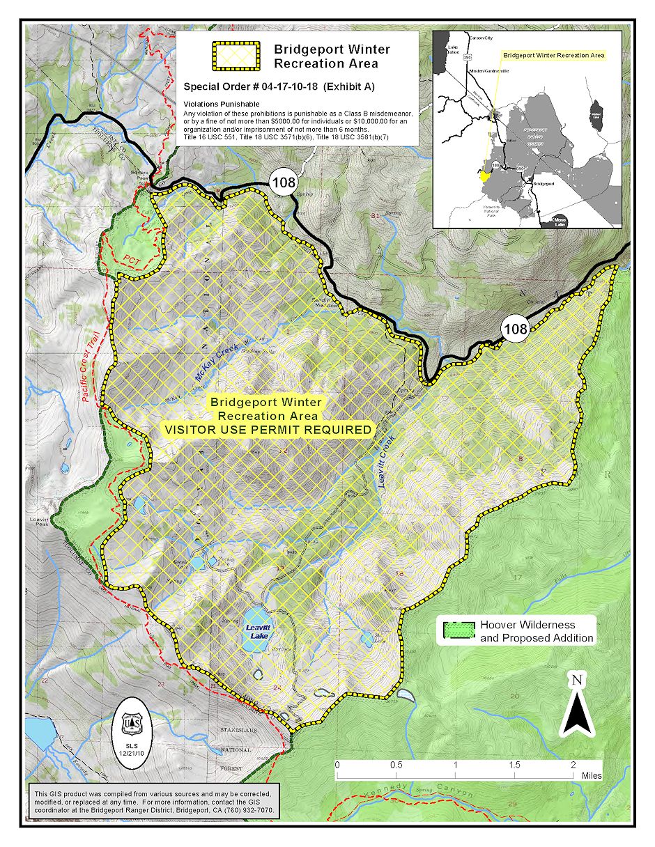 Bridgeport Winter Recreation Area Map Bridgeport Winter Recreation Area Map