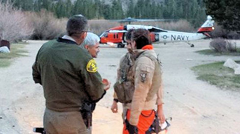 Discussing situation with Navy Flight Crew that located subject Discussing situation with Navy Flight Crew that located subject
