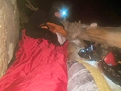 Bivouacking for the night Bivouacking for the night