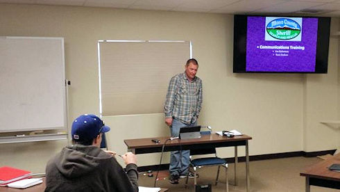 Jon Robertson introducing the Communications class Jon Robertson introducing the Communications class