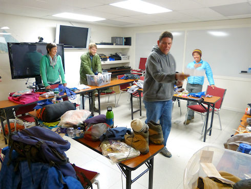 Pack Check at Team Meeting