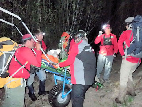 Re-grouping after crossing creek in the dark Re-grouping after crossing creek in the dark