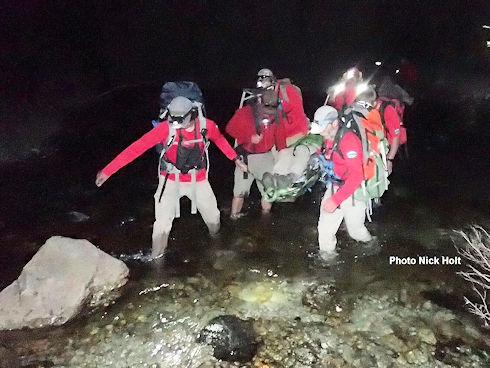 Night stream crossing