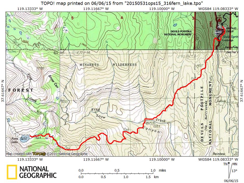 Fern Lake Rescue Route Map Fern Lake Rescue Route Map