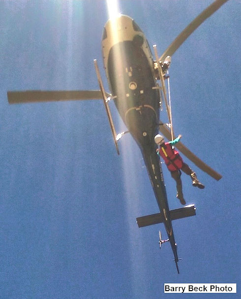Ops 15-474 - CHP Helicopter extracting victim Ops 15-474 - CHP Helicopter extracting victim