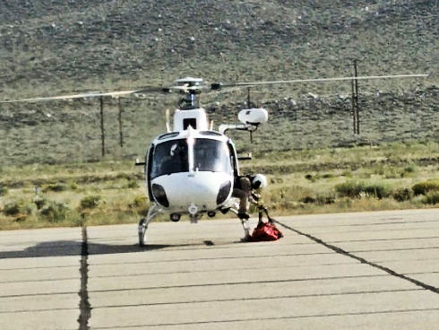 Subject unloaded from helicopter Subject unloaded from helicopter