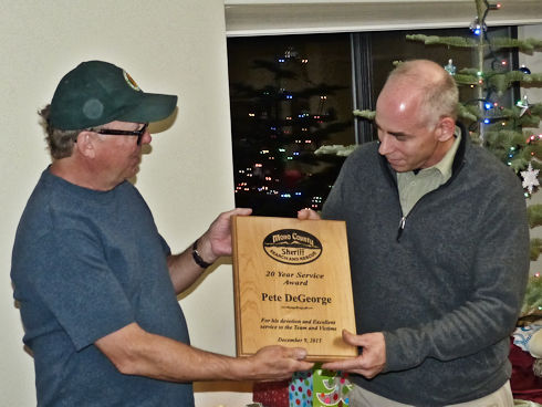 Pete DeGeorge twenty years of service Pete DeGeorge twenty years of service