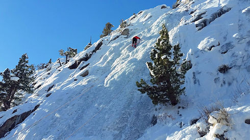 Vertical Ice Climbing Training