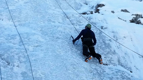 Vertical Ice Climbing Training