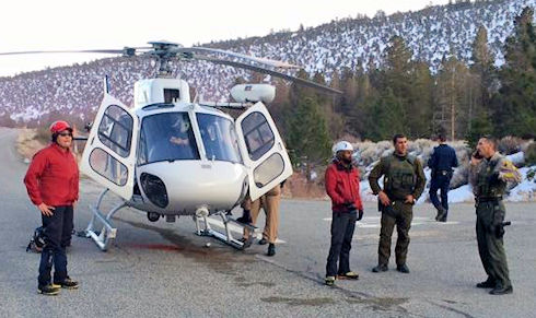 Getting organized at staging area on Highway 120