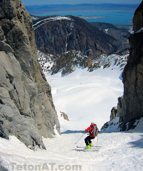 Steve Romeo skiing the Ripper Chute in 2010