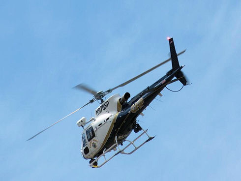 Helicopter search for missing person Helicopter search for missing person