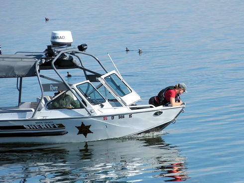 Boat search for missing person Boat search for missing person