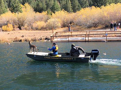 Inca, a specially trained dog, assisted with the search - Lyon County Search & Rescue Inca, a specially trained dog, assisted with the search - Lyon County Search & Rescue