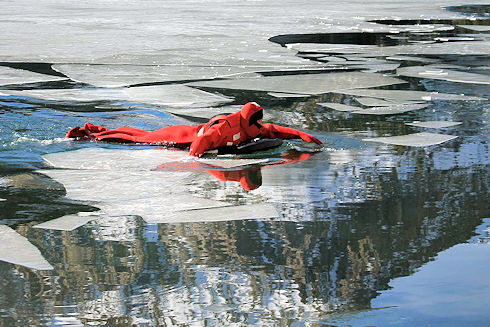 Lake Ice Rescue Training at Lundy Lake Lake Ice Rescue Training at Lundy Lake