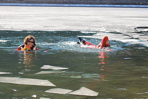 Lake Ice Rescue Training at Lundy Lake