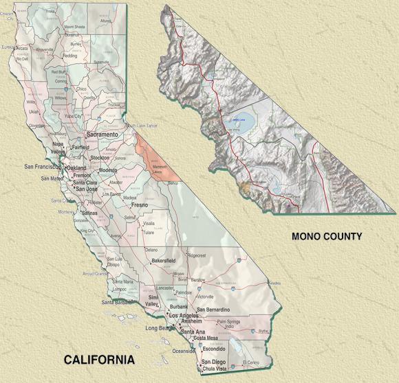 Mono County Vicinity Map