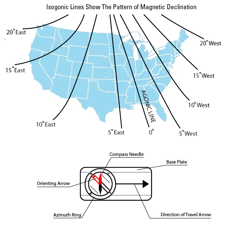 Magnetic Declination Chart Magnetic Declination Chart
