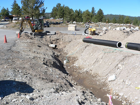 Ready to install drainage pipe October 19, 2011