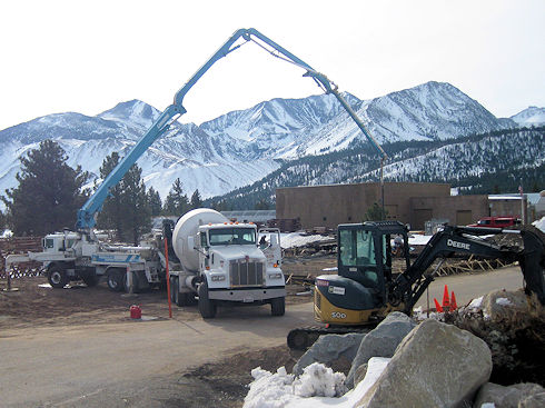 Pouring concrete - February 6, 2012