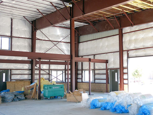 Insulation installed - July 20, 2012