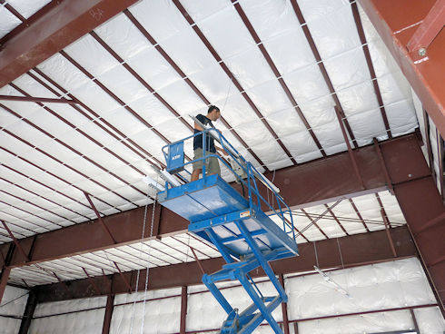 Working on ceiling - August 16, 2012