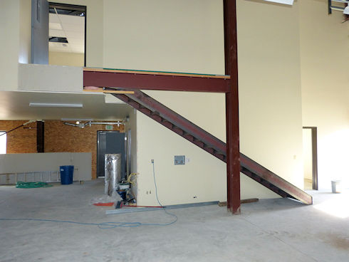 Stairway to meeting room installed - December 9, 2012