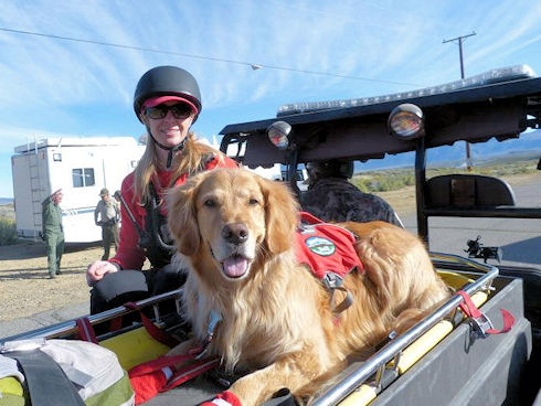 Takoda and handler Christina Ackerman